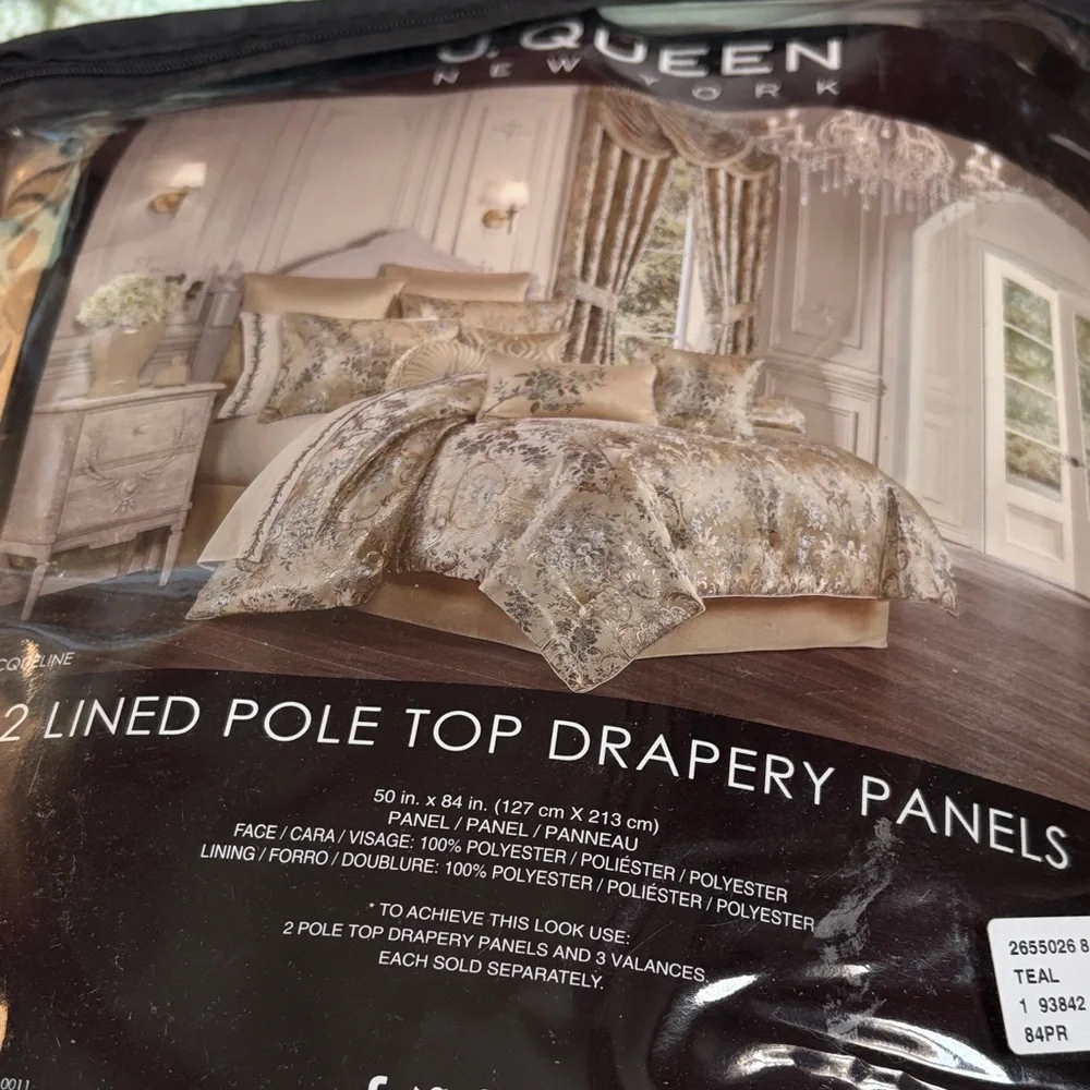 J. QUEEN NEW YORK Jacqueline Window Panel Pair sz 50x84 NWT